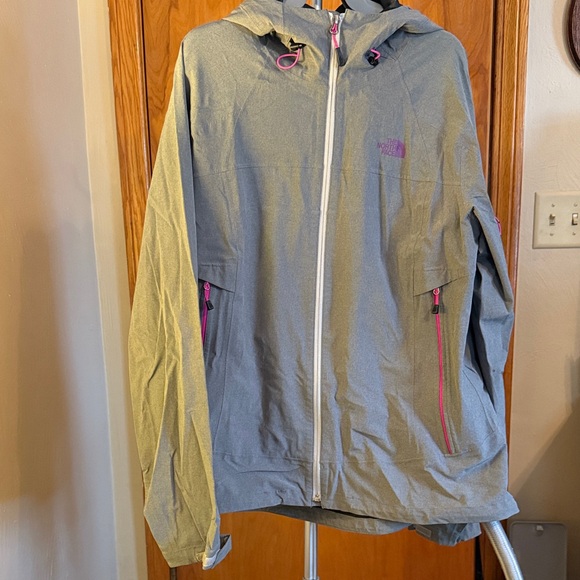 The North Face Jackets & Blazers - The North Face Gray Jacket with Pink Logo. Size xl. Great condition.